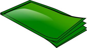 Clipart of green banknotes