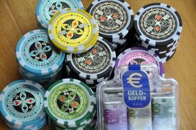 stacks of colorful gambling chips