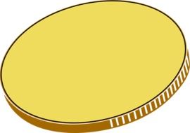 Clipart of golden coin