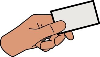 İllustration of hand holding card