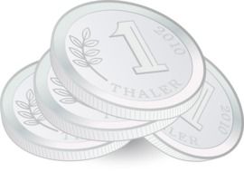 Clipart of Silver coins