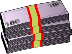 bundle of money drawing