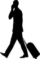 businessman travel drawing