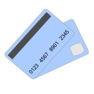 Clipart of Blue credit cards