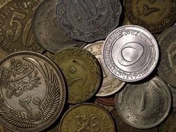 many metal coins