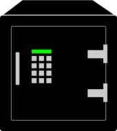 Clipart of black locker