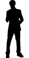 business man silhouette drawing