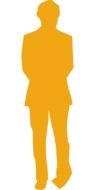 businessman boy dude man yellow silhouette