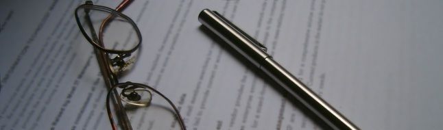 pen and lenses and document