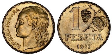 old coins on a white background