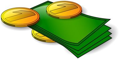 Clipart of coins and bills