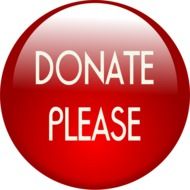 click button of donating money in the internet web