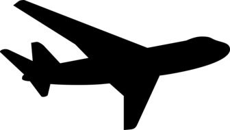 airplane jet silhouette drawing