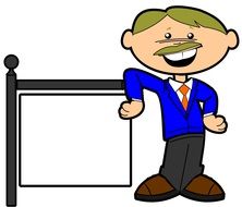 blank and business man cartoon drawing