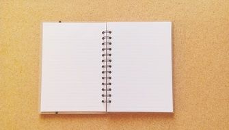 spiral open notebook