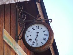 street clock on the wall as a design