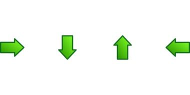 Clipart of green arrows