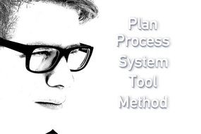 face young man plan process system tool method