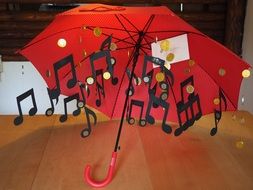 money rain and umbrella