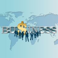 Clipart of business sign and dollar Symbol