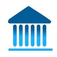 blue financial exchange symbol