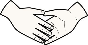 hand shake drawing