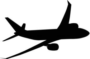 Clipart of airplane silhouette