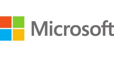 Microsoft logo on a white background