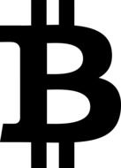 black logo of bitcoin