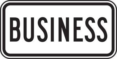 Clipart of business road sign