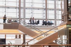 escalator in airport