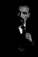 black and white portrait of a male philosopher