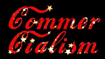 commer cialism red text drawing