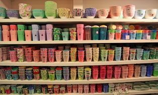 Big collection of the coffee mugs