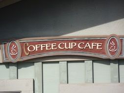 coffee shop retro signboard