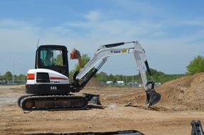 excavator on a construction site