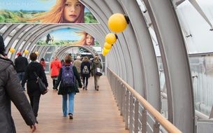 glass tunnel in Leipzig