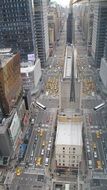 top view of the traffic in downtown, usa, manhattan, NYC