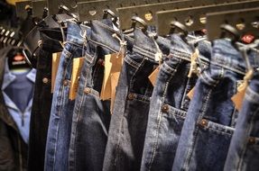 jeans in the shop