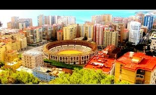 cityscape of a city Malaga in the south of Spain in Andalusia