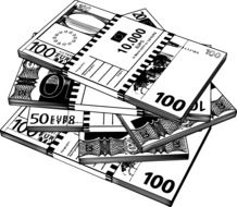 Clipart of money bills