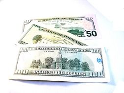 dollar 100, 50 and 20