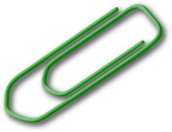 clipart of painted green paper clip