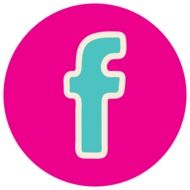 facebook logo pink drawing