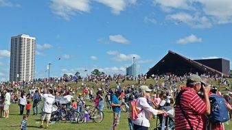 people in a park in houston