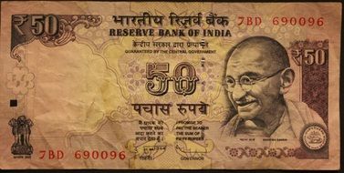 50 indian rupee banknote