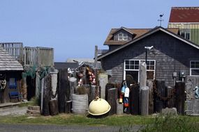 house with fishing equipment