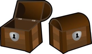 chests on a white background