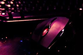 black computer mouse with backlight