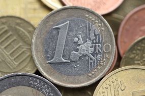 one euro coin money currency business cash